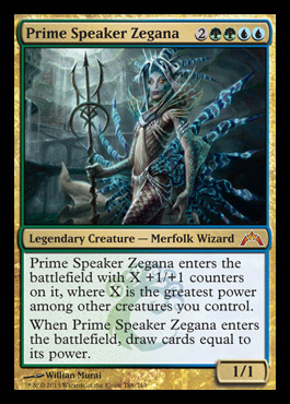 prime speaker zegana simic guild leader mythic gatecrash