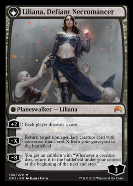 Liliana, Defiant Necromancer - Magic Origins Spoiler